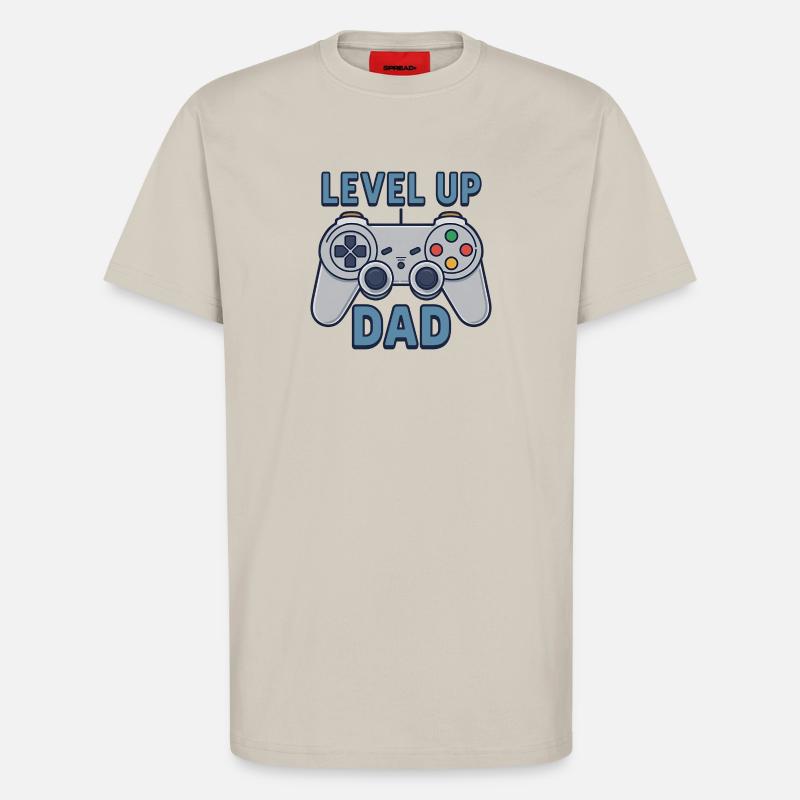 Level Up Dad – Gamer Controller Geschenk - T-Shirt - made by SPREAD - WARM CLAY