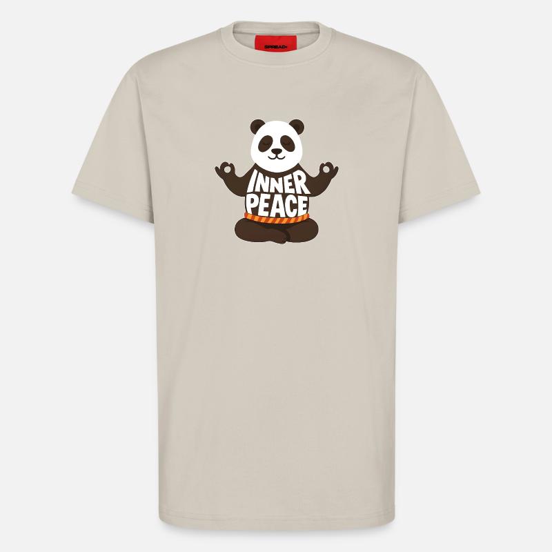 Meditierender Panda - Inner Peace - T-Shirt - made by SPREAD - WARM CLAY