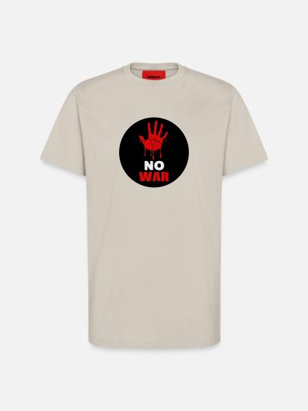 No War - T-shirt bio décontracté fabriqué en UE - WARM CLAY