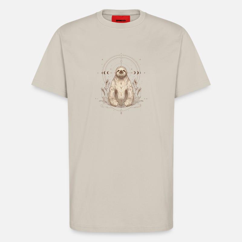 Faultier mit Mondphasen im Boho Stil - T-Shirt - made by SPREAD - WARM CLAY