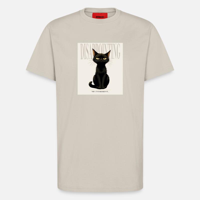 DISAPPOINTING Sarcastic Black Cat Design - T-Shirt - made by SPREAD - WARM CLAY