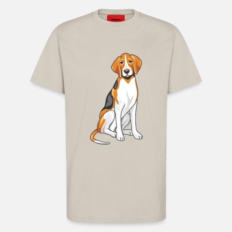 Foxhound assis - T-shirt bio décontracté fabriqué en UE - WARM CLAY