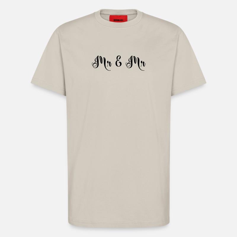 Mr & Mr Hochzeit Design - T-Shirt - made by SPREAD - WARM CLAY