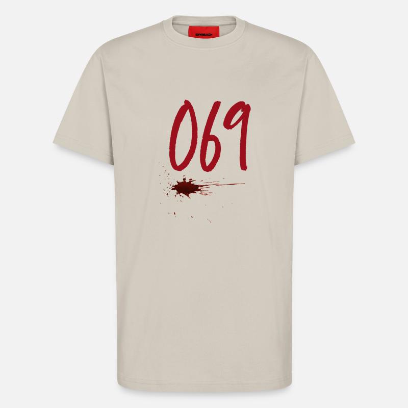 Code postal Francfort 069 - T-shirt bio décontracté fabriqué en UE - WARM CLAY