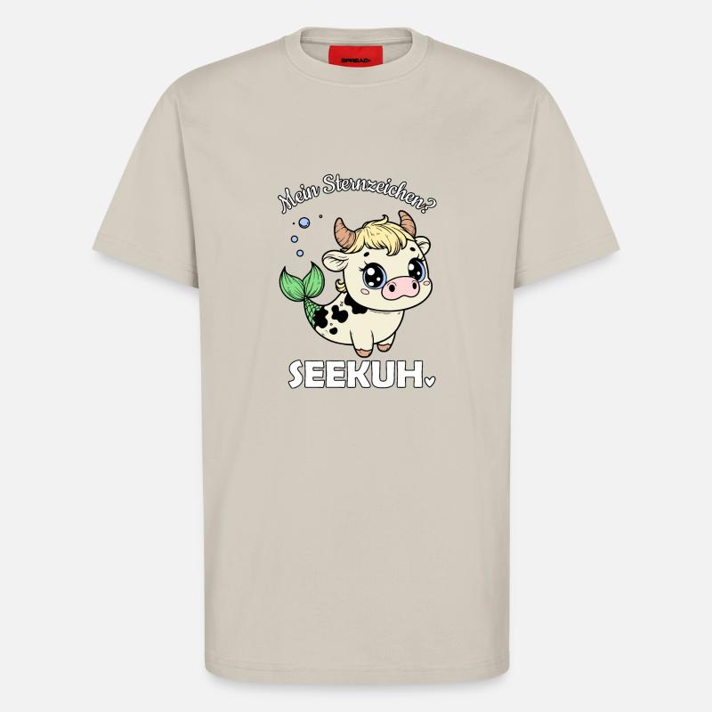 Sternzeichen Stier Seekuh - T-Shirt - made by SPREAD - WARM CLAY