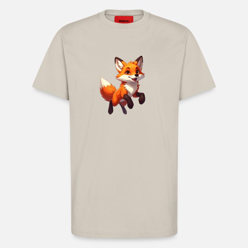 Jumping Fox - T-Shirt - made by SPREAD - WARM CLAY