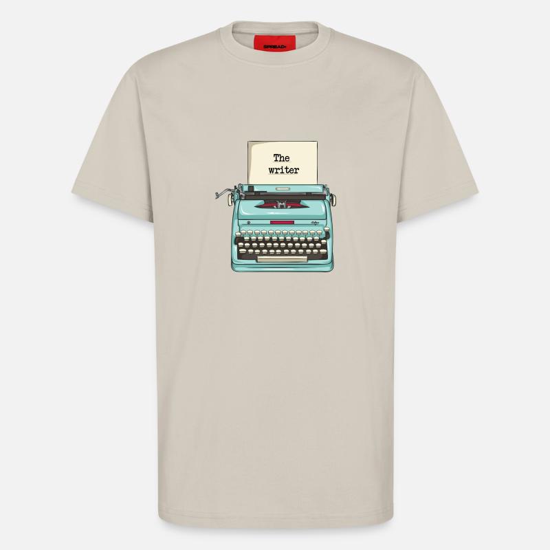 Machine à écrire - écrivain - T-shirt bio décontracté fabriqué en UE - WARM CLAY