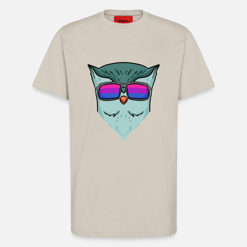 Bisexuell Eule Geschenk - T-Shirt - made by SPREAD - WARM CLAY