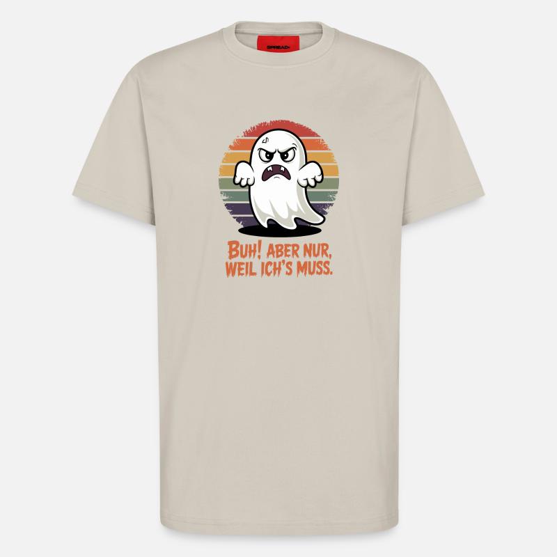 Zorniger Geist im Retro Regenbogen - T-Shirt - made by SPREAD - WARM CLAY