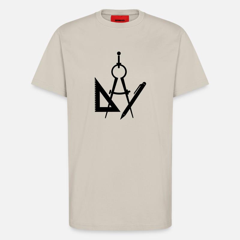 Logo de passeur d’architecte d’outils - T-shirt bio décontracté fabriqué en UE - WARM CLAY