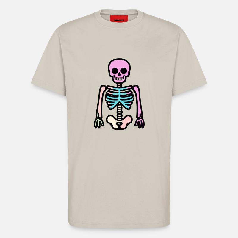 Skeleton Halloween Comic - T-Shirt - made by SPREAD - WARM CLAY