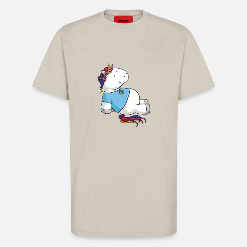 Hippie Einhorn Comic - T-Shirt - made by SPREAD - WARM CLAY