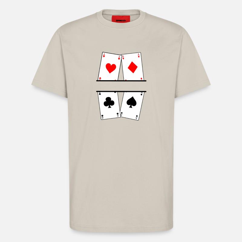 Textbanner mit vier Assen - T-Shirt - made by SPREAD - WARM CLAY