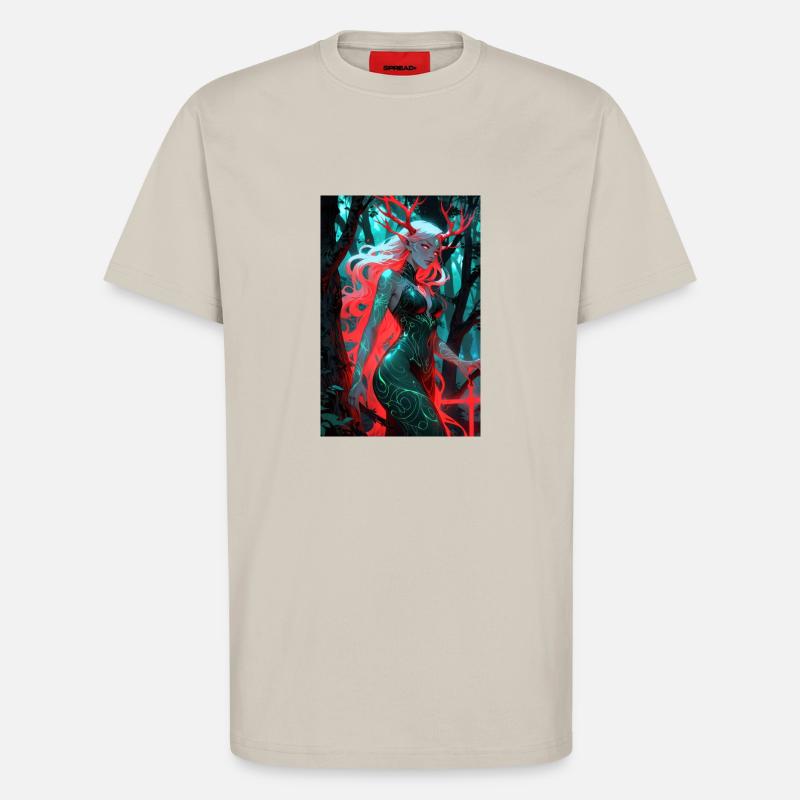 Anime Wald Geist Mädchen Manga - T-Shirt - made by SPREAD - WARM CLAY