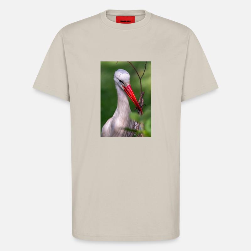 Weißstorch oder Klapperstorch - T-Shirt - made by SPREAD - WARM CLAY