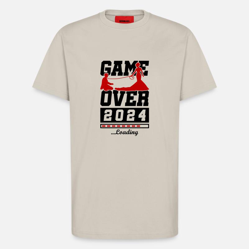 Hochzeit Loading 2024 Game Over - T-Shirt - made by SPREAD - WARM CLAY