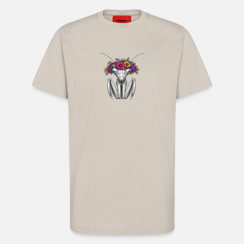 Blütenkranz Mantispin - T-Shirt - made by SPREAD - WARM CLAY