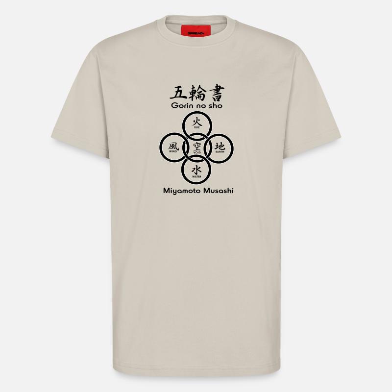 Fünf Kreise oder Ringe - T-Shirt - made by SPREAD - WARM CLAY