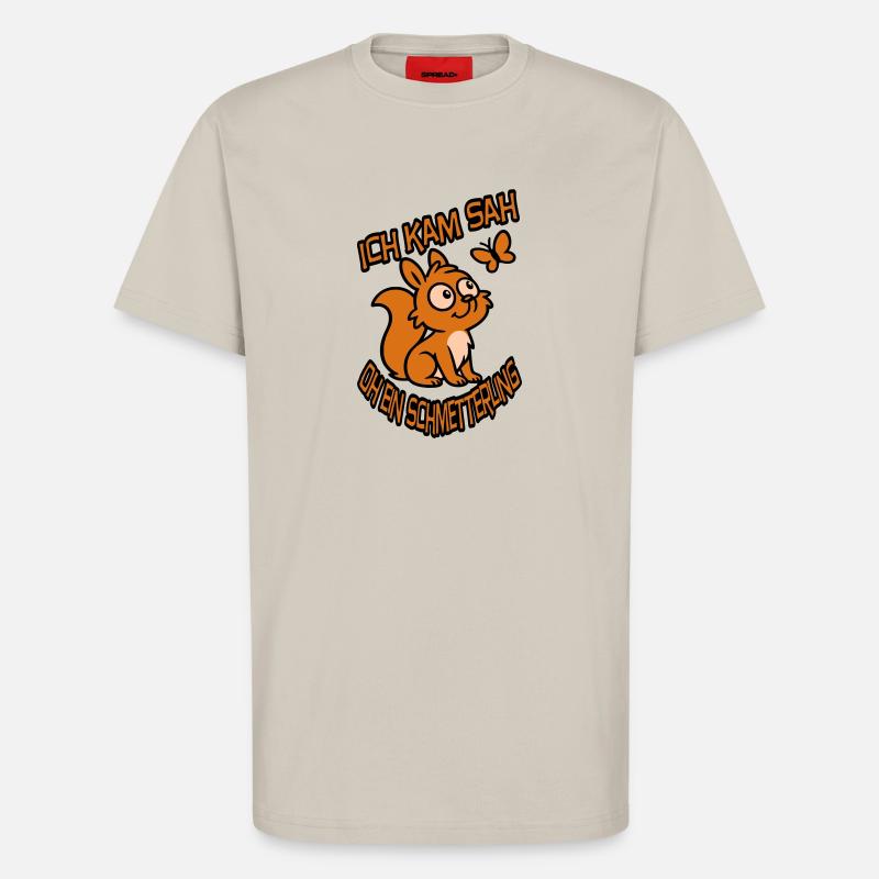 Verträumtes Eichhörnchen mit Spruch - T-Shirt - made by SPREAD - WARM CLAY