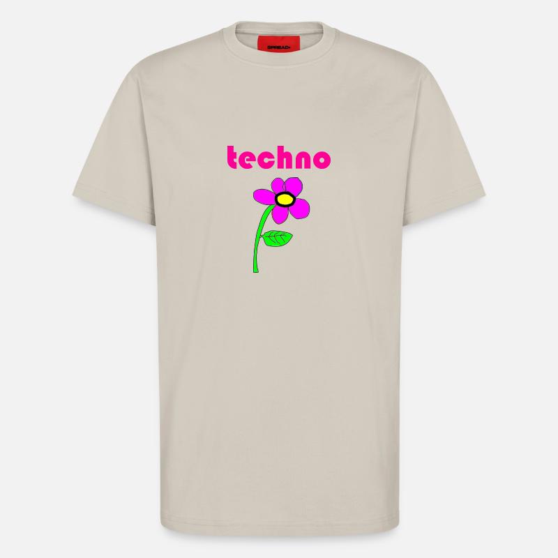 techno blume - T-Shirt - made by SPREAD - WARM CLAY