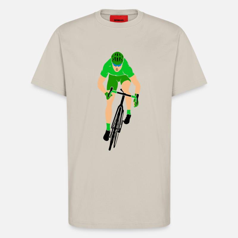 Sprinter auf dem Rennrad - T-Shirt - made by SPREAD - WARM CLAY