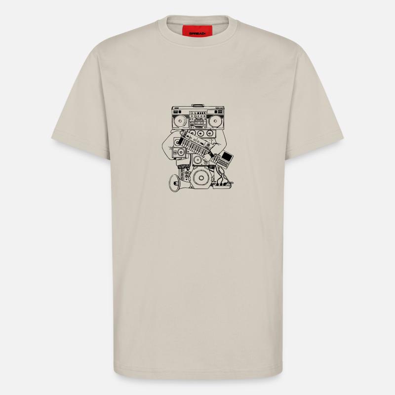 Electro man sound system - T-Shirt - made by SPREAD - WARM CLAY