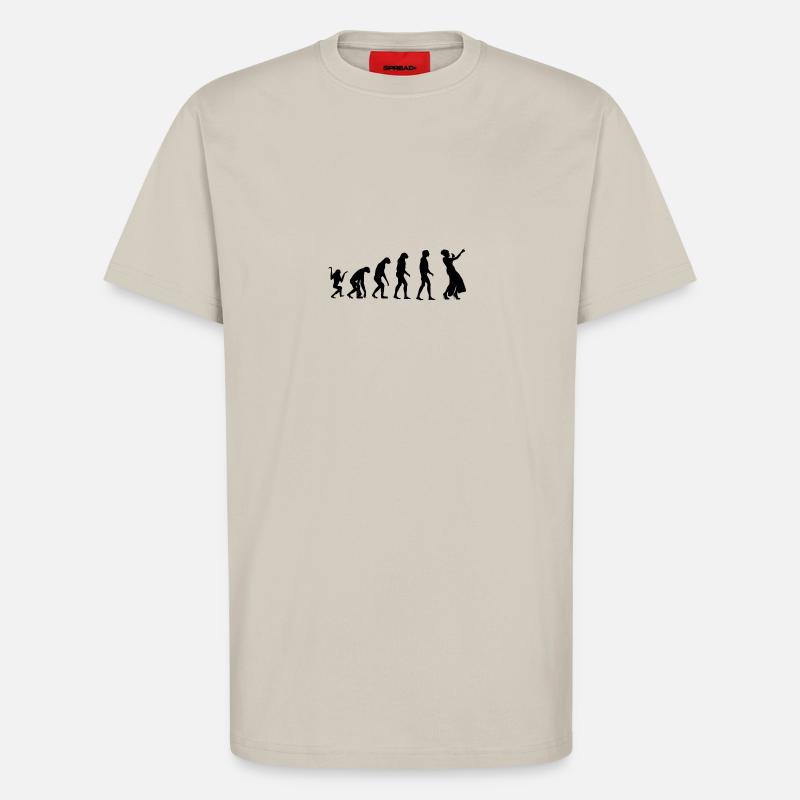 chanteur d'évolution - T-shirt bio décontracté fabriqué en UE - WARM CLAY