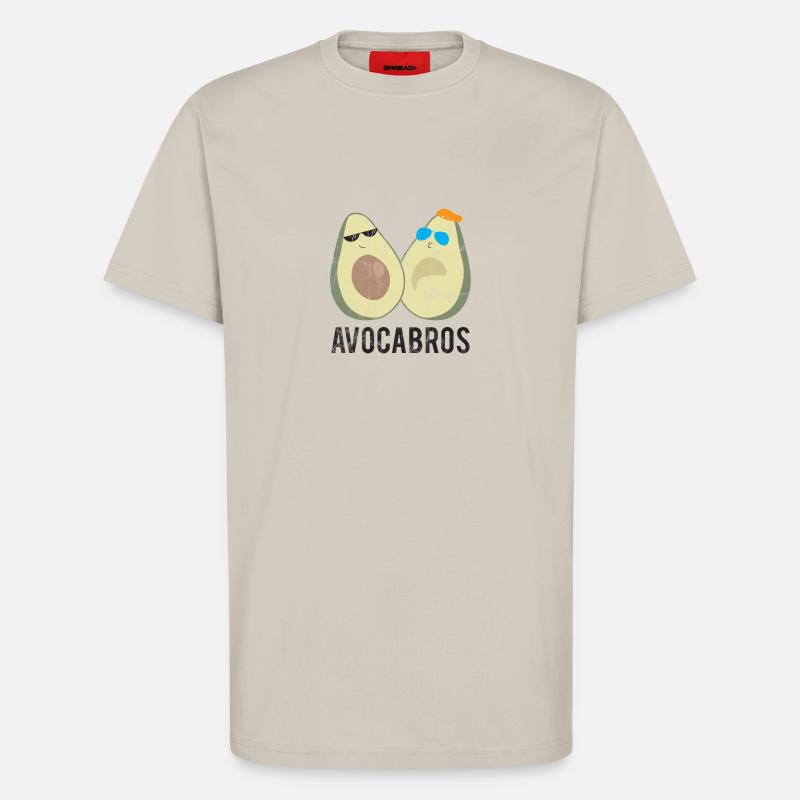Frucht / Früchte: Avocado - Avocabros - BFF - T-Shirt - made by SPREAD - WARM CLAY