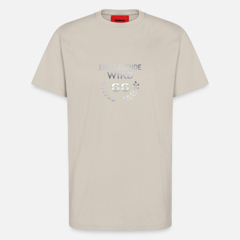 Eine Legende wird 66 - T-Shirt - made by SPREAD - WARM CLAY
