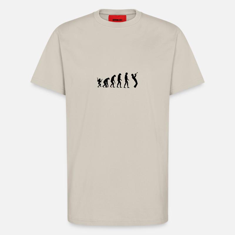 évolution trompette - T-shirt bio décontracté fabriqué en UE - WARM CLAY