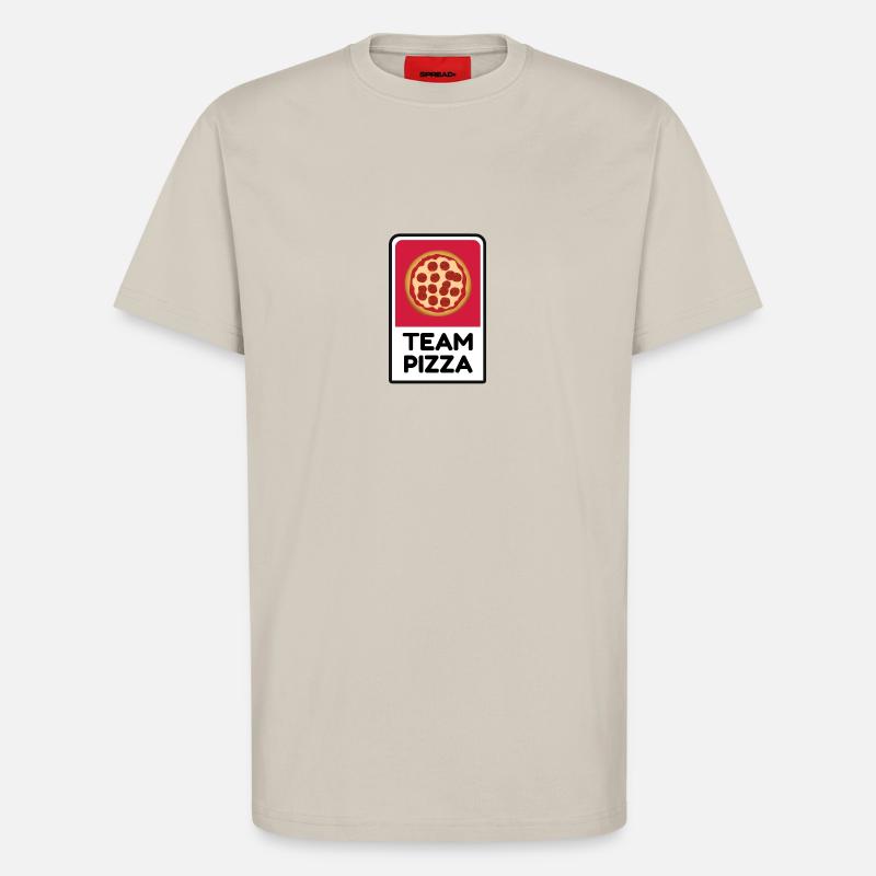 Team Pizza - das Pizza Team - T-Shirt - made by SPREAD - WARM CLAY