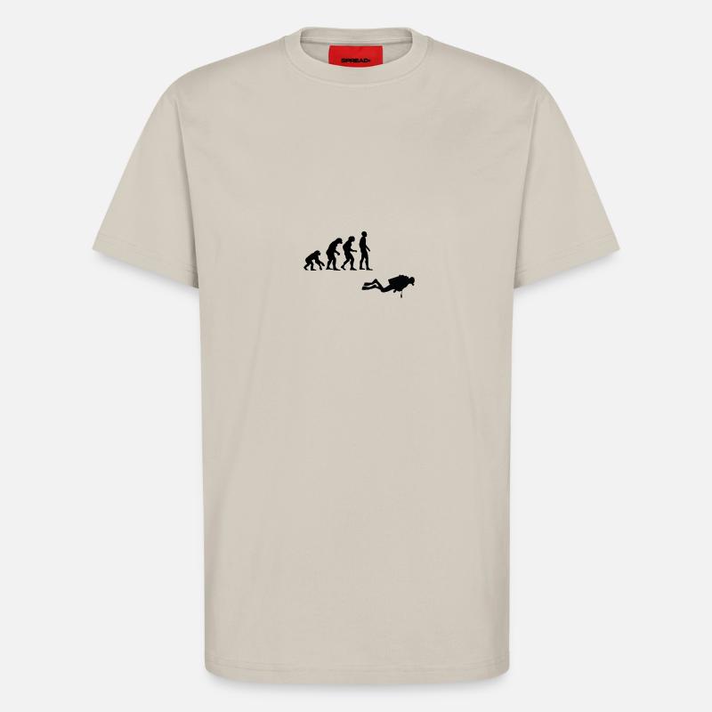 Evolution diving - T-Shirt - made by SPREAD - WARM CLAY