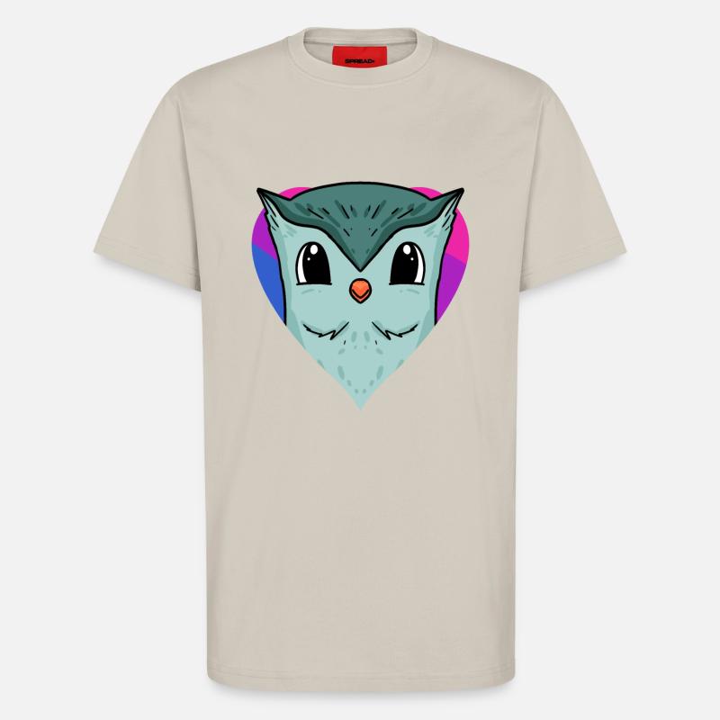 Bisexuell Eule Geschenk - T-Shirt - made by SPREAD - WARM CLAY