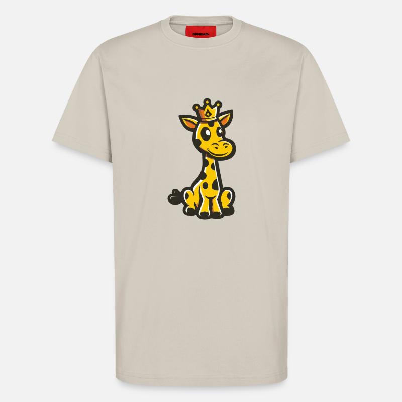 Giraffe Comic Krone - T-Shirt - made by SPREAD - WARM CLAY