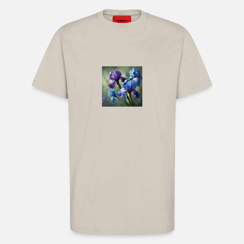 Ästhetische Iris Blumen - T-Shirt - made by SPREAD - WARM CLAY