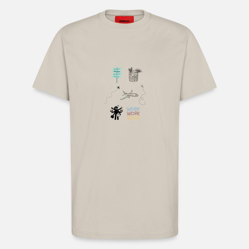 Work vs. Vacation - T-Shirt - made by SPREAD - WARM CLAY