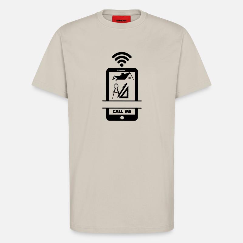 Construction drawing? Call me the architect! - T-Shirt - made by SPREAD - WARM CLAY