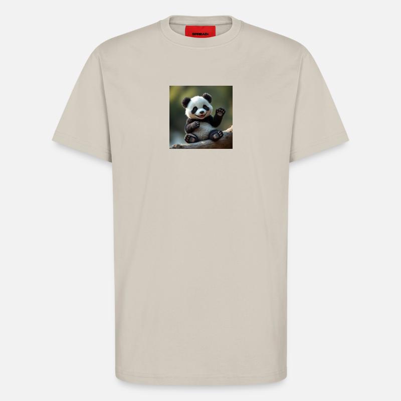 Niedlicher Panda in 3D - T-Shirt - made by SPREAD - WARM CLAY