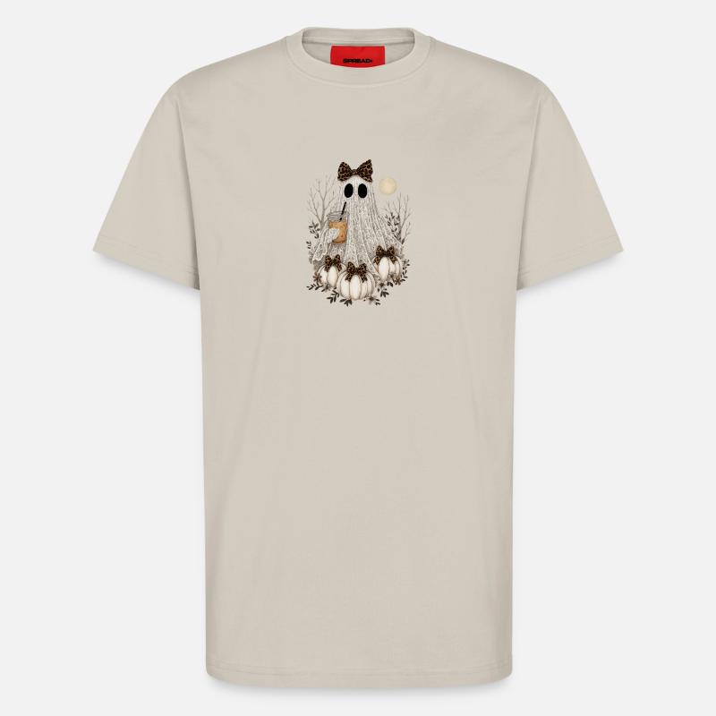 Süßer Spitzengeist, Halloween-Geist, Kürbis, Kaffee - T-Shirt - made by SPREAD - WARM CLAY