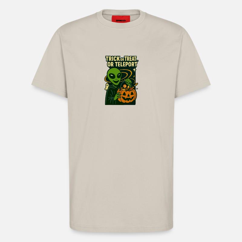 Alien Halloween T-Shirt – Süßes oder Saures... oder... - T-Shirt - made by SPREAD - WARM CLAY