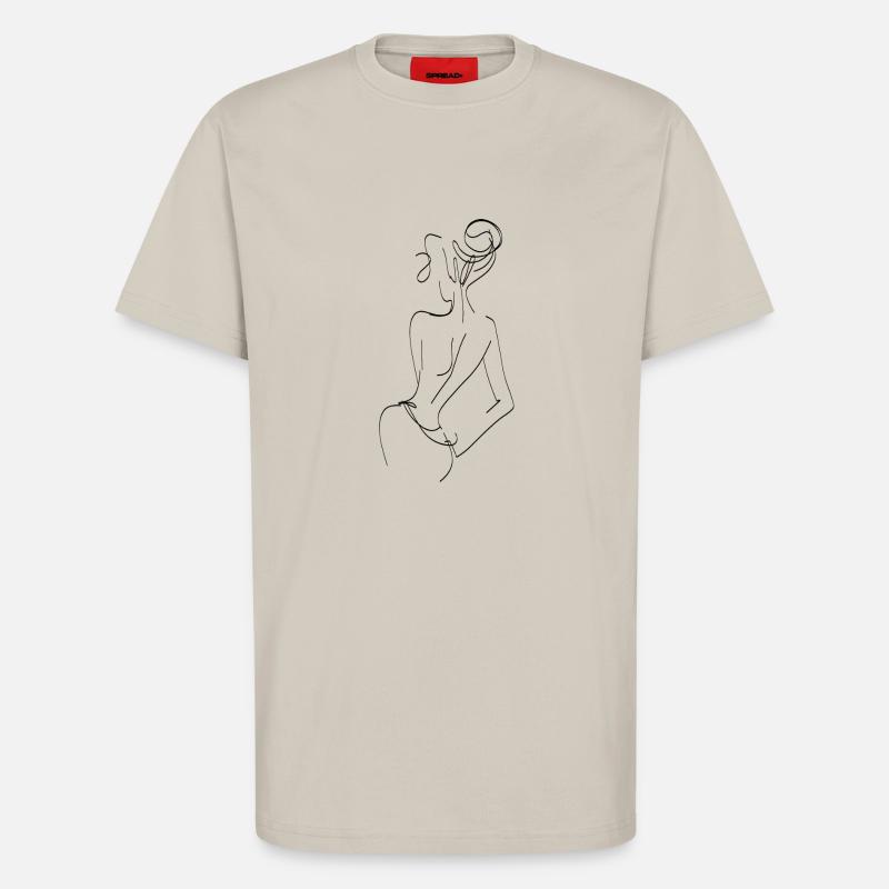 Frau Silhouette Line - T-Shirt - made by SPREAD - WARM CLAY