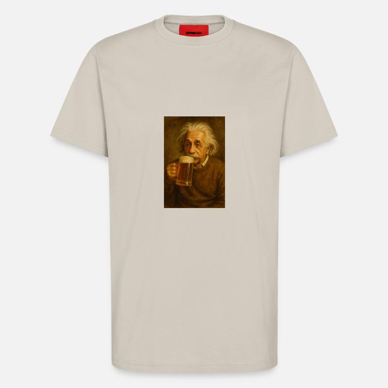 Einstein + Bier - T-Shirt - made by SPREAD - WARM CLAY