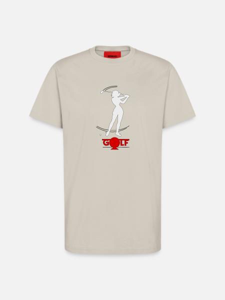 Golfeuse rétro - T-shirt bio décontracté fabriqué en UE - WARM CLAY