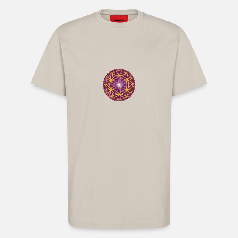 Blume des Lebens - Light - T-Shirt - made by SPREAD - WARM CLAY