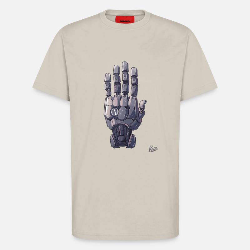 Roboter- oder Cyborg-Hand - T-Shirt - made by SPREAD - WARM CLAY