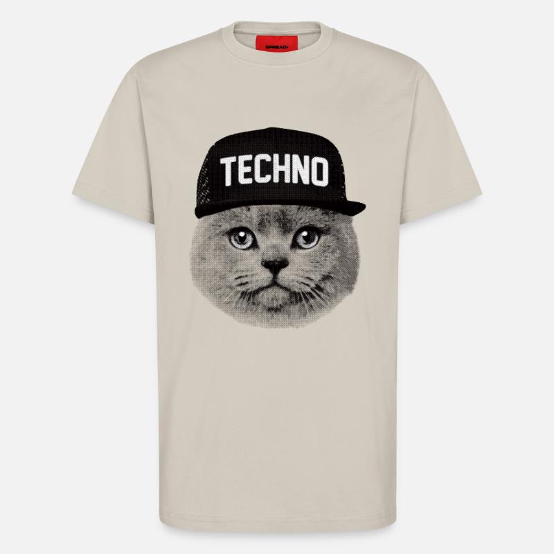 Technokatze - T-Shirt - made by SPREAD - WARM CLAY
