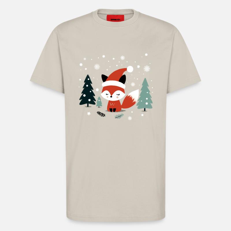 Weihnachtsfuchs - T-Shirt - made by SPREAD - WARM CLAY