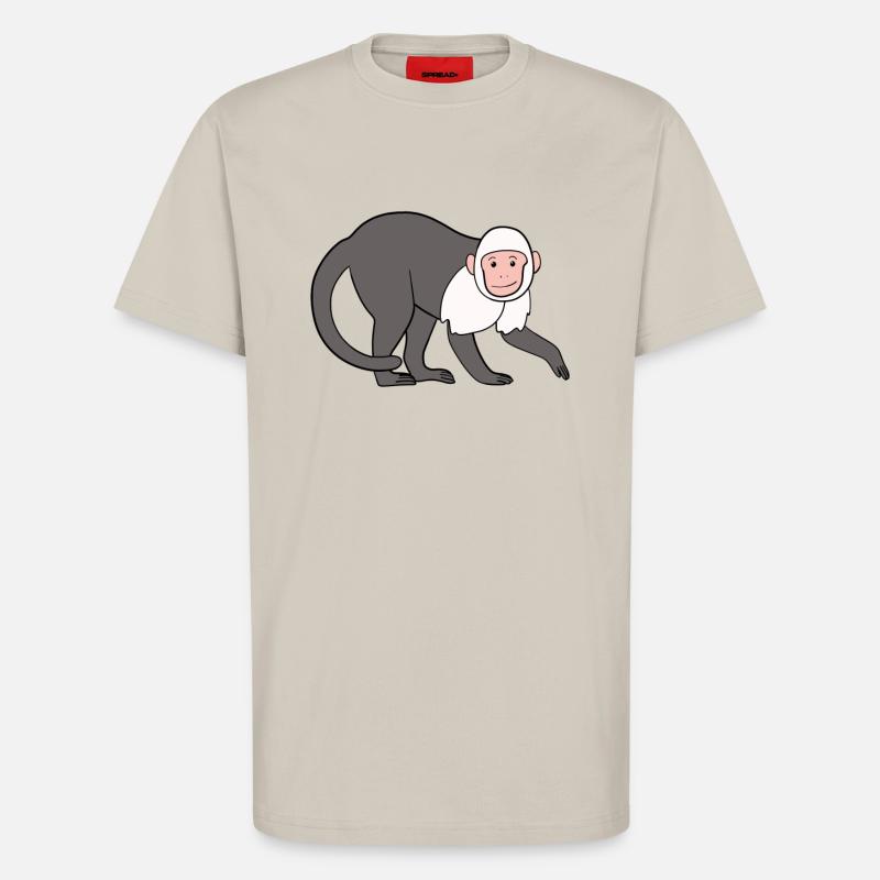 Capuchin Monkey Monkey - T-Shirt - made by SPREAD - WARM CLAY