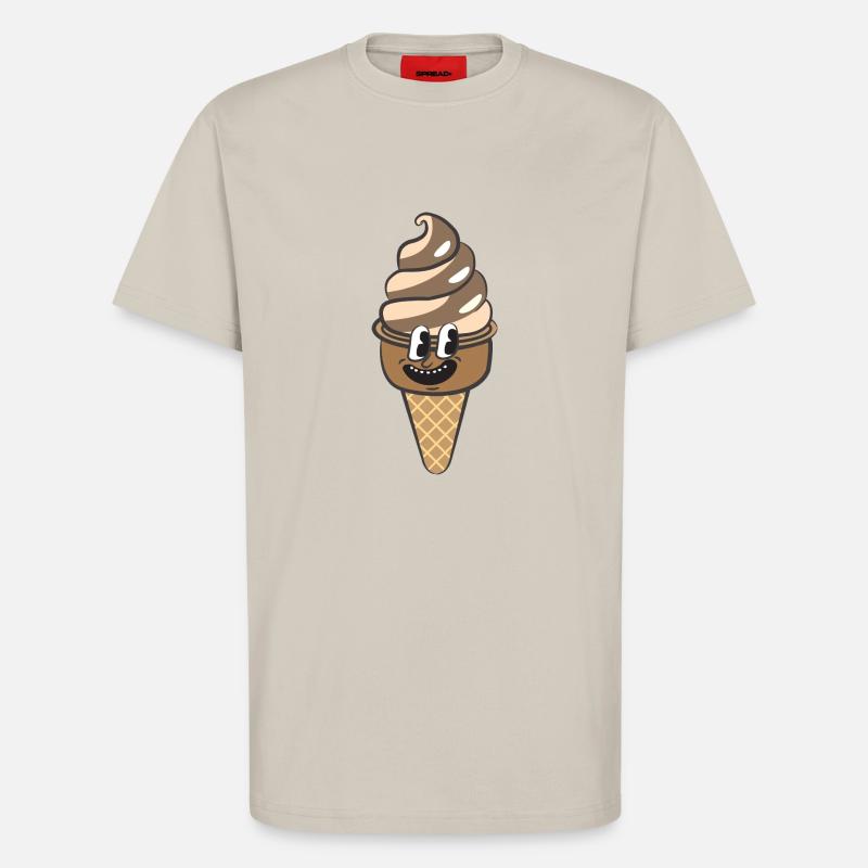 Retro Cartoon Eiscreme - T-Shirt - made by SPREAD - WARM CLAY