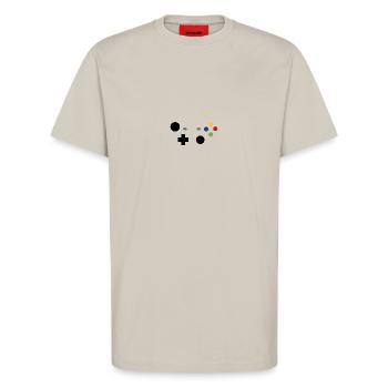 Controller - T-Shirt - made by SPREAD - WARM CLAY - Vorne - Alina (178cm) & Michal (187cm)